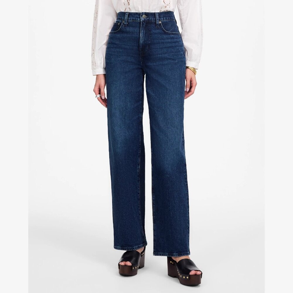 NWT Perfect Vintage Wide-Leg Jeans Nighthawk Wash